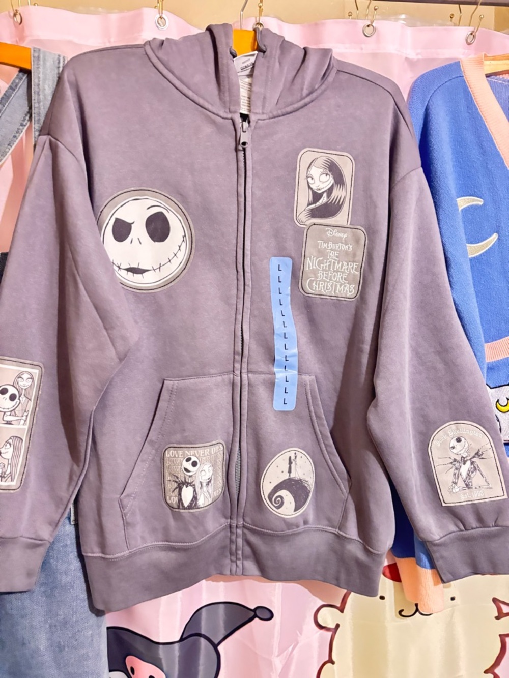 Freeze Lavender Zip-Up Hoodie with Front Zipper